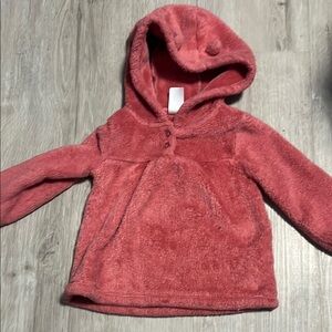 4/$20 Child of Mine Cozy Pink Fleece Hoodie for Kids 6-9M